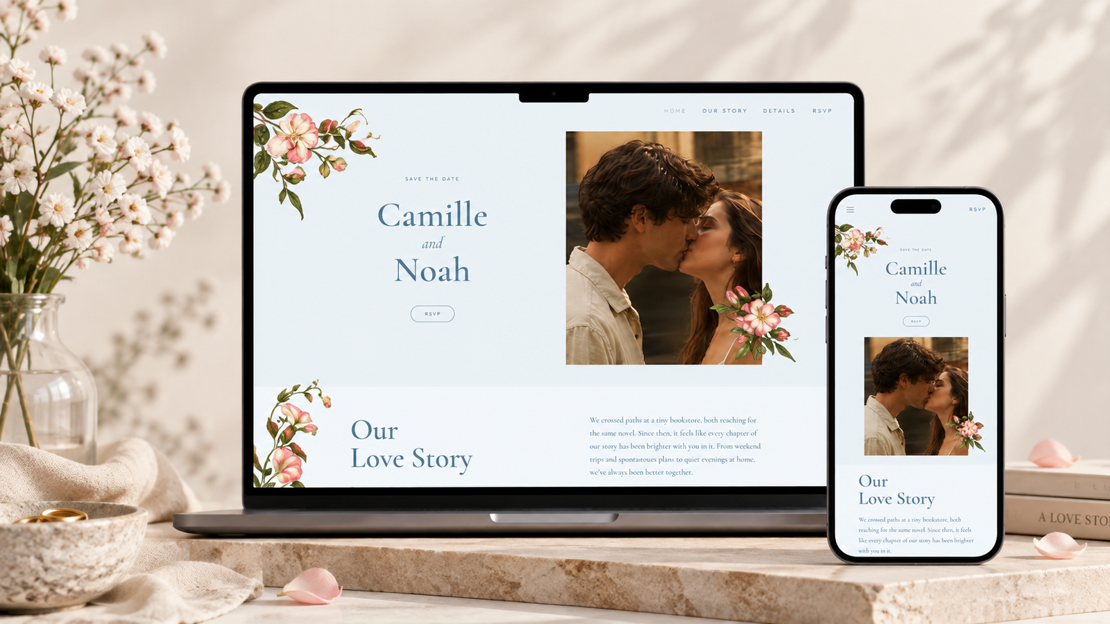 Rosewood wedding website design