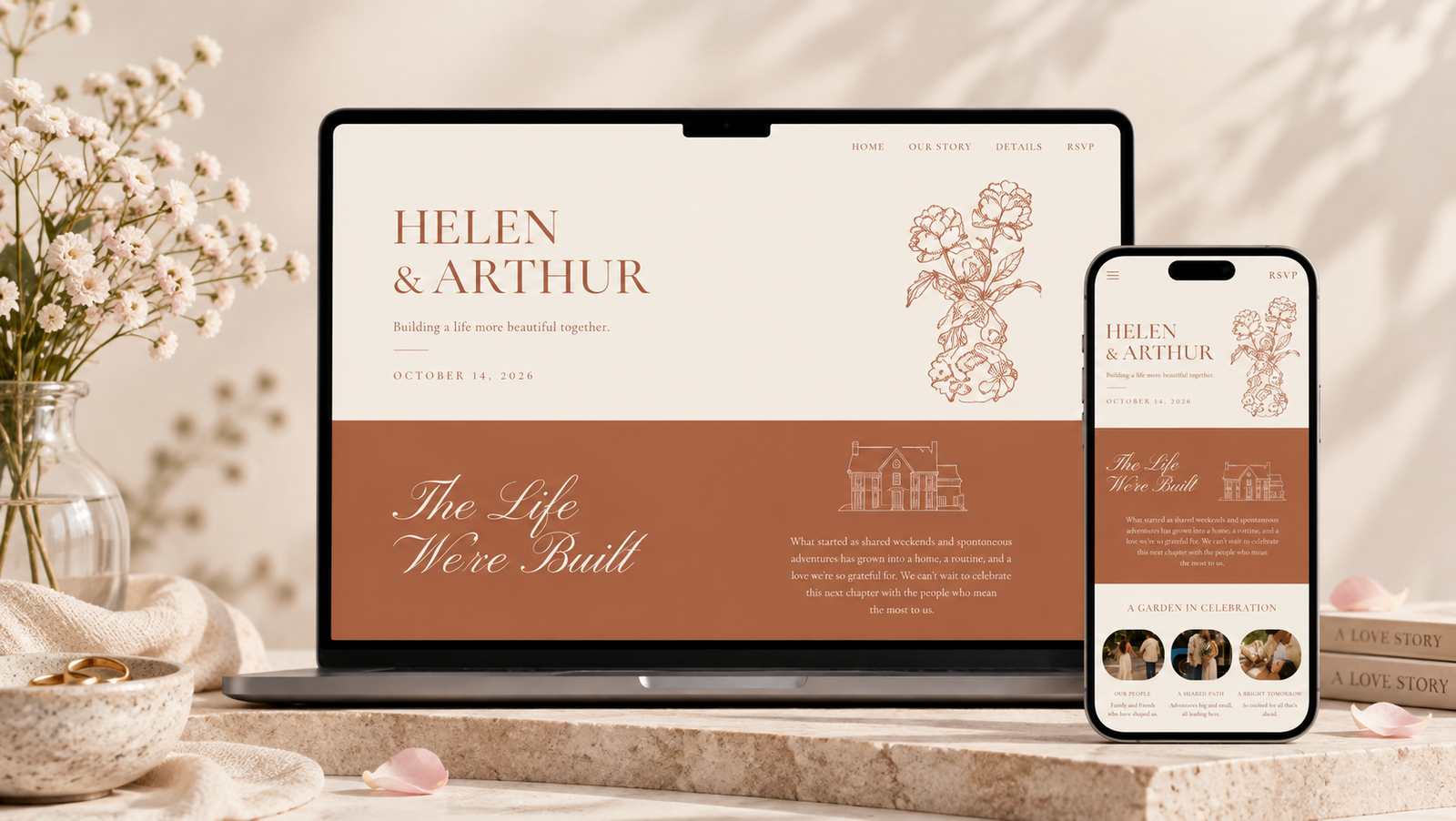 Jubilee wedding website design